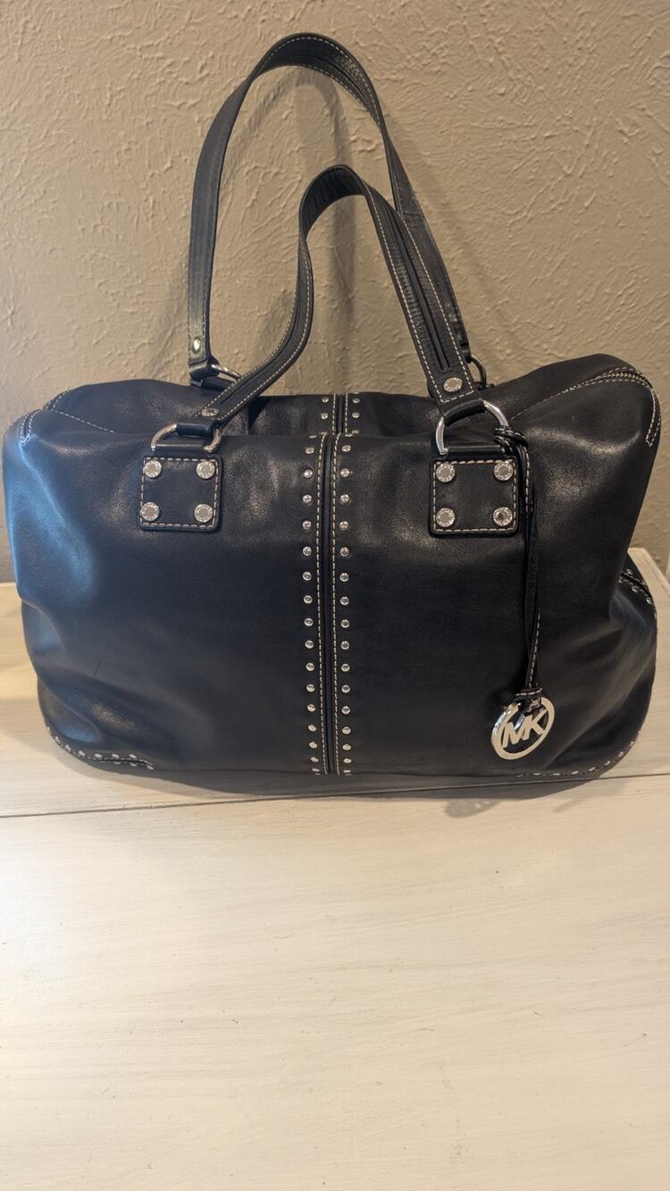 Michael Kors Leather Satchel Shoulder Tote Bag